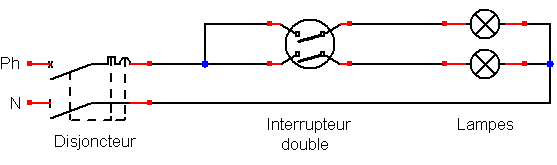 installation et branchement d'un interrupteur double allumage